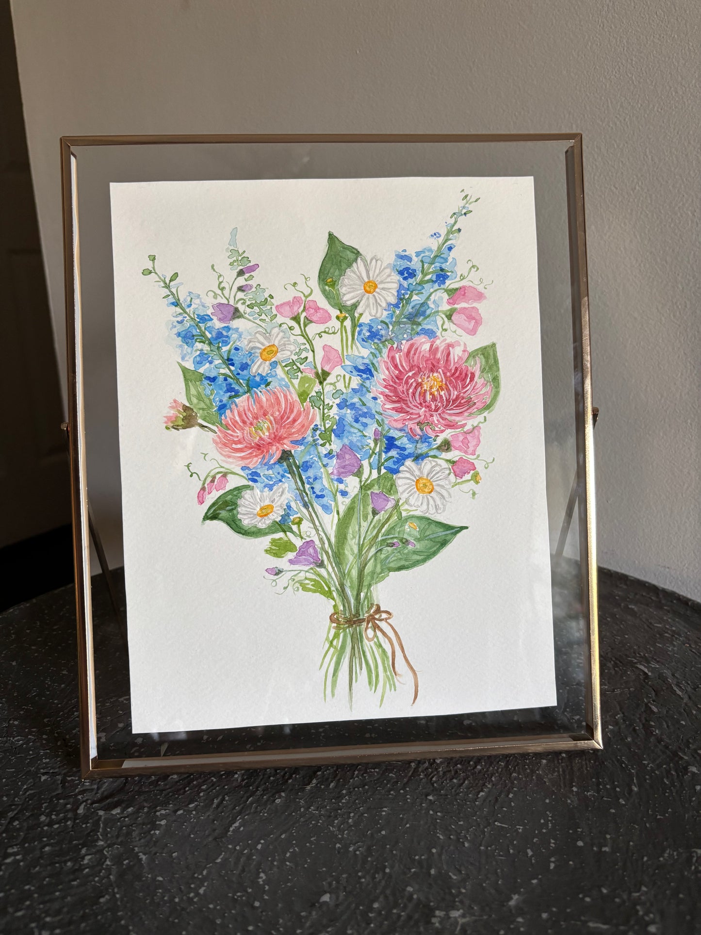 Custom Watercolor Birth Flower Bouquet