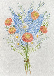 Custom Watercolor Birth Flower Bouquet
